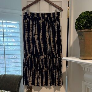 Ba&sh Metallic Midi Skirt in Black and Tan Women's